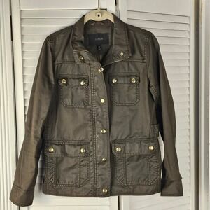 J Crew Womens Olive Downtown‎ Field Jacket XS Utility Coat
